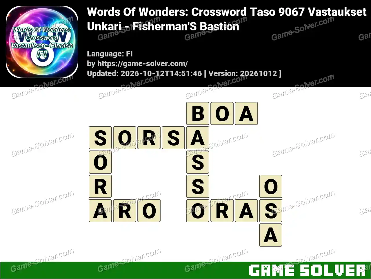 Words Of Wonders: Crossword Taso 9067 Vastaukset – Unkari – Fisherman’S Bastion